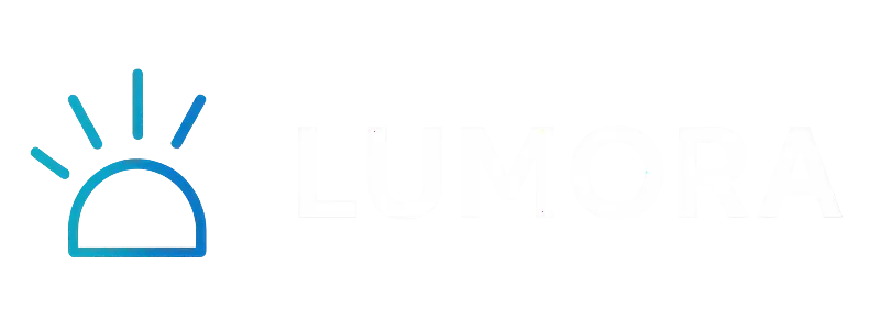 Logo ficticio "LUMORA"