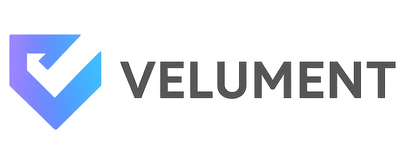 Logo ficticio "VELUMENT"