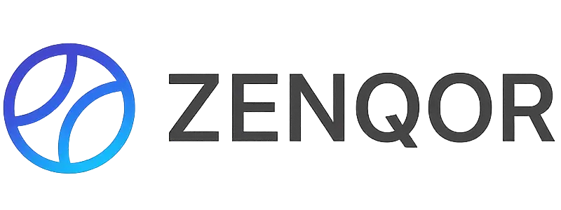 Logo ficticio "ZENQOR"